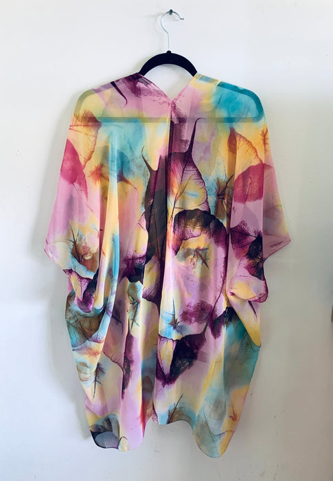 Pink and Purple Abstract Sheer Kimono - Artfest Ontario - Halina Shearman Designs - Sheer Kimono
