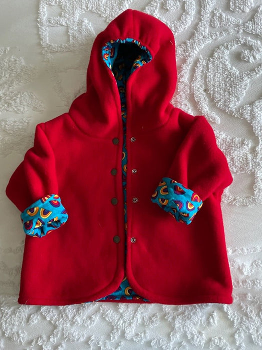 Rainbows Reversible Polar Fleece Jacket - Artfest Ontario - Muffin Mouse Creations - Clothing & Accessories