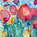Red Flower Coaster - Artfest Ontario - Cindy Matthews - Mixed Media