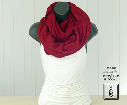 RED ORGANIC COTTON SCARF - Artfest Ontario - Les créations Fol-Artists - Clothing & Accessories