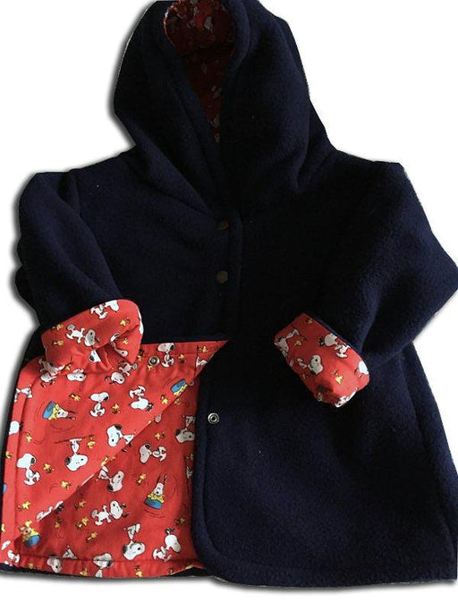 Reversible Jackets in Navy Blue Polar Fleece - Artfest Ontario - Muffin Mouse Creations - Clothing & Accessories