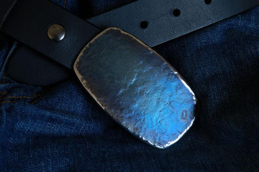 Rodeo BLUE Jean Belt Buckle - Artfest Ontario - Iron Art - Clothing & Accessories