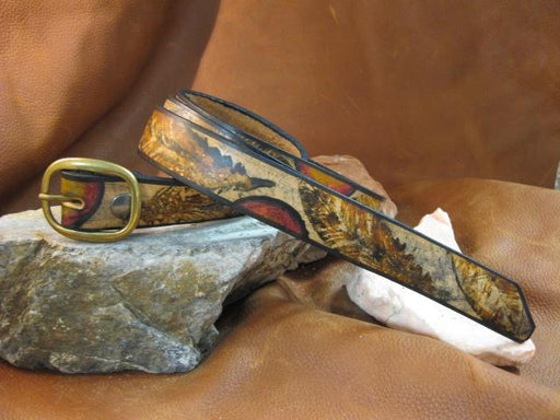 Sculpt print Feather - Artfest Ontario - Gu krea..shun - Leather belts