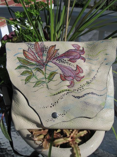 Sculpt print Flowing Flowers bag - Artfest Ontario - Gu krea..shun - Bags