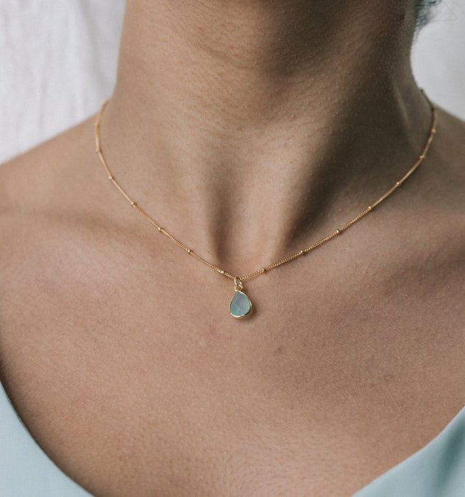 Sea Blue Chalcedony Pendant - Artfest Ontario - Savannah Jones Jewellery - Jewelry & Accessories