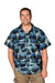 Shadow Hot Rods Retro Cars Pattern - Blue - Hawaiian Shirt - Artfest Ontario - Joe-Feak - Clothing & Accessories