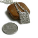 Silver Art Clay Rectangle patterned Necklace - Artfest Ontario - Lisa Young Design - Silver Necklaces