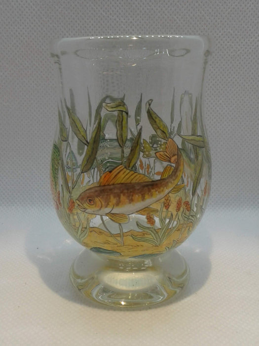Sipping Glasses Hand Painted Trout - Artfest Ontario - Lukian Glass Studios - Glass Work