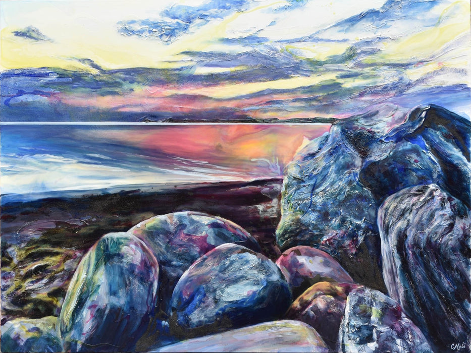 Sky, Water and Rocks Aglow, 2019 - Artfest Ontario - Celina Melo - Paintings, Artwork & Sculpture
