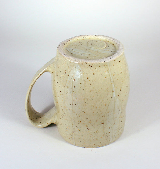 Soft Teal Leaf Mug - Artfest Ontario - One Rock Pottery - Mugs