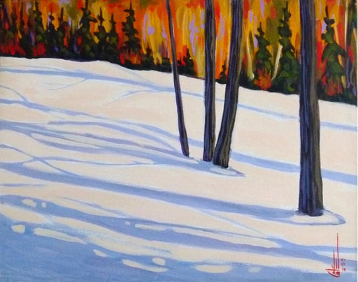 Sous-bois en Hiver-V (Undergrowth in Winter-V) - Artfest Ontario - Gilles Côté - Paintings -Artwork - Sculpture