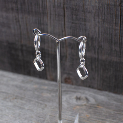 Square dangle sterling silver earrings - Artfest Ontario - Lisa Young Design - Earrings