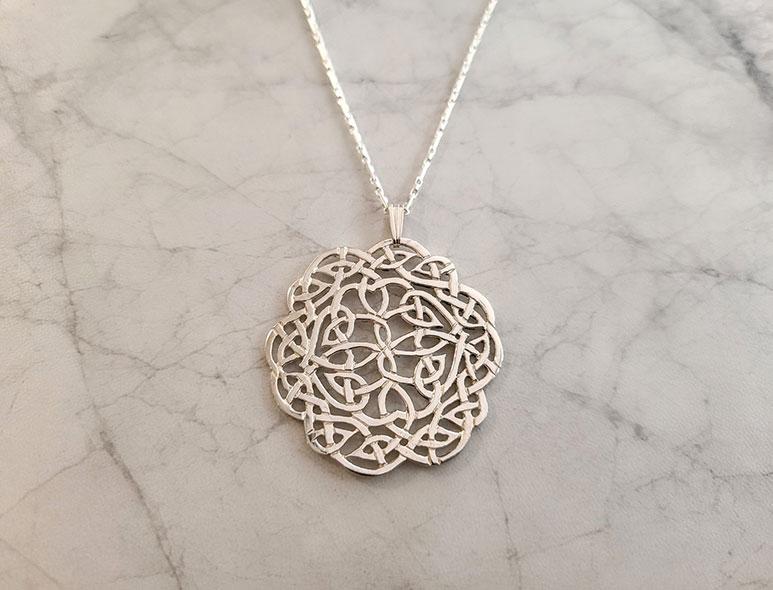 Sterling Complex Celtic Pendant on Chain - Artfest Ontario - Delicate Touch Jewellery - Fine Jewellery