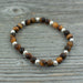 Sterling Silver and Frosted Tigers Eye Bead Bracelet - Artfest Ontario - Lisa Young Design - Bracelets