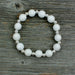 Sterling Silver and Large White Agate Bead Bracelet- Golf ball Bracelet - Artfest Ontario - Lisa Young Design - Bracelets