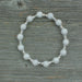 Sterling Silver and White Agate Bead Bracelet- Golf ball Bracelet - Artfest Ontario - Lisa Young Design - Bracelets