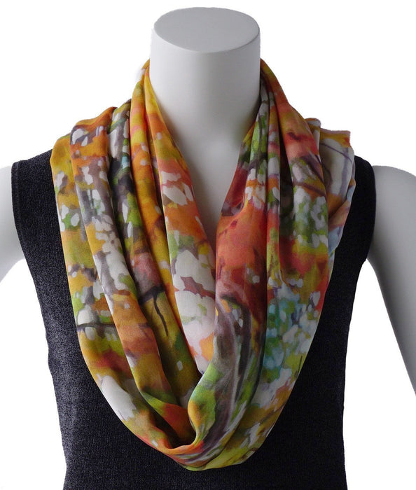 Sydenham Trail Silk Georgette Wrap - Artfest Ontario - Water Wood Style - Silk Georgette Shoulder Wrap