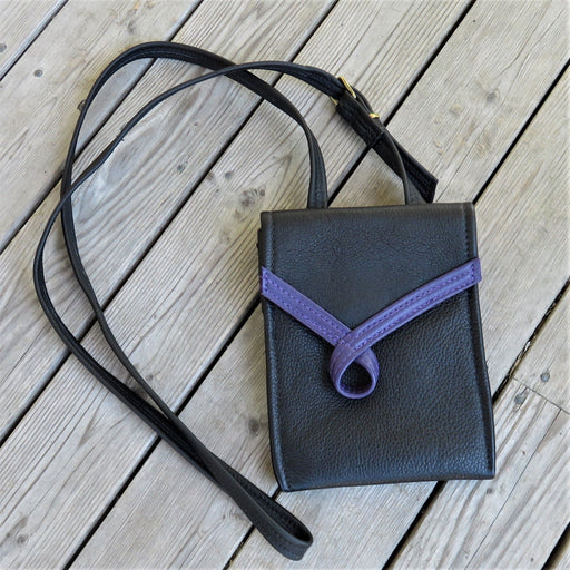 Tall Loop- black with purple loop - Artfest Ontario - Arrowsmith Leather - Clothing & Accessories