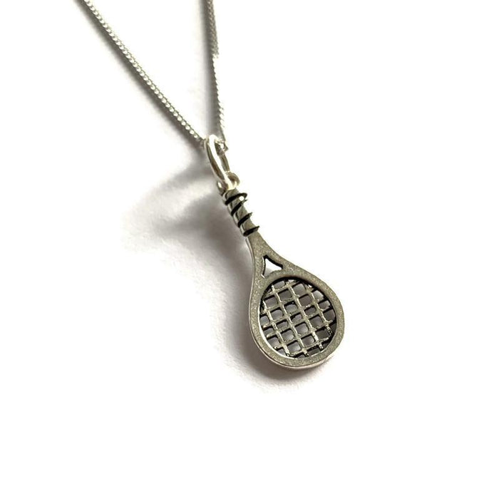 Tennis racquet charm Silver Necklace - Artfest Ontario - Lisa Young Design - Charm Necklaces