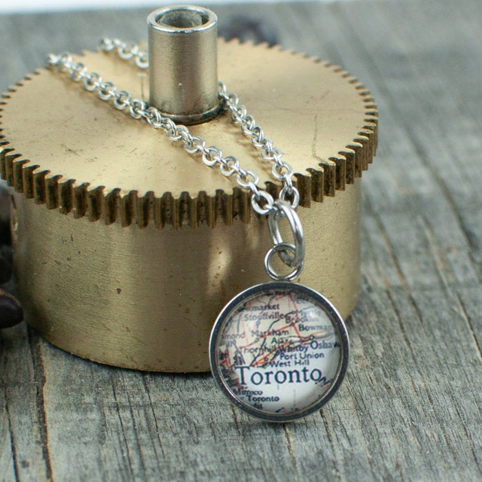 Toronto Map Necklace - Artfest Ontario - Lisa Young Design - Watch Part Necklaces