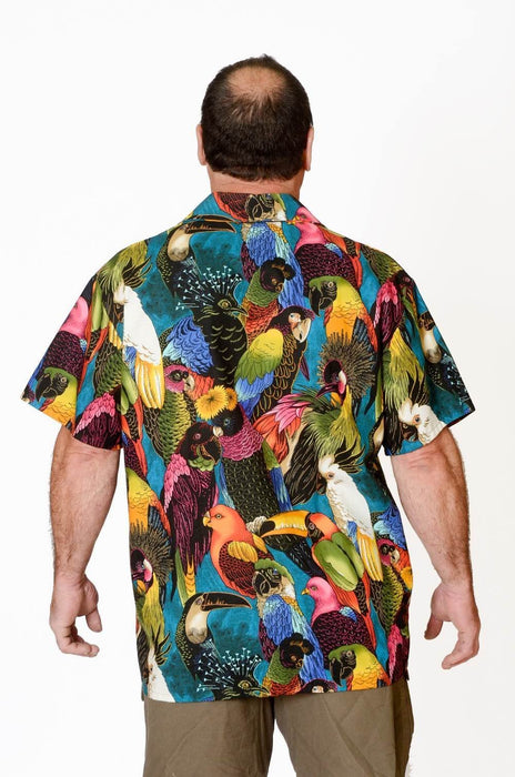 Tropical Birds Pattern - Hawaiian Shirt - Artfest Ontario - Joe-Feak - Clothing & Accessories