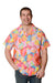Tropical Fish Pattern - Coral and Blue = Hawaiian Shirt - Artfest Ontario - Joe-Feak - Clothing & Accessories