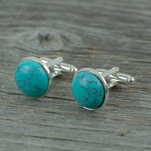 Turquoise Cuff links - Artfest Ontario - Lisa Young Design - Cuff Links