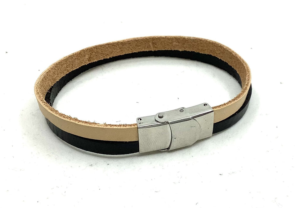 Two Strand Flat Leather Bracelet - Artfest Ontario - Art by Ivan Accessories - Jewelry & Accessories