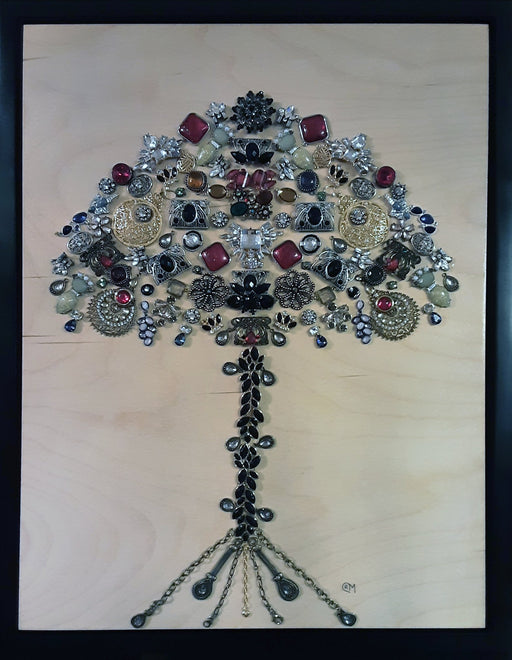 Vintage Jewel Tree 2 - Artfest Ontario - Christine Martin - Paintings -Artwork - Sculpture