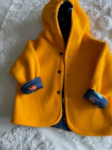 Vroom-Vroom Polar Fleece Reversible Jacket - Artfest Ontario - Muffin Mouse Creations - Clothing & Accessories