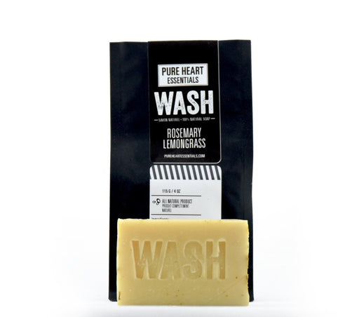 WASH – ROSEMARY/LEMONGRASS SOAP (VEGAN) - Artfest Ontario - Pure Heart Essentials - wash