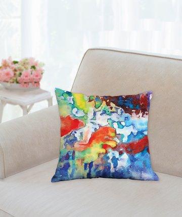 Watercolour Poppies Pillow - Artfest Ontario - Amelia Kraemer Art - Paintings