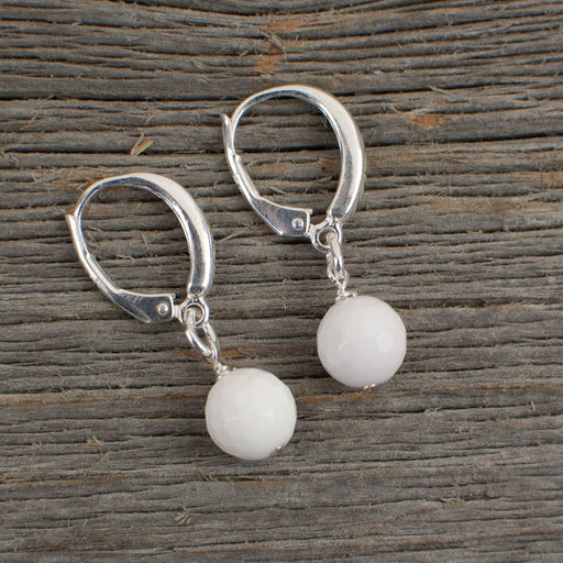 White Agate Golf ball Earrings - Artfest Ontario - Lisa Young Design - Earrings