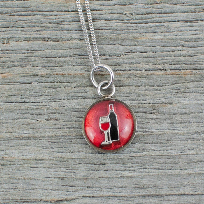 Wine charm Necklace - Artfest Ontario - Lisa Young Design - Charm Necklaces