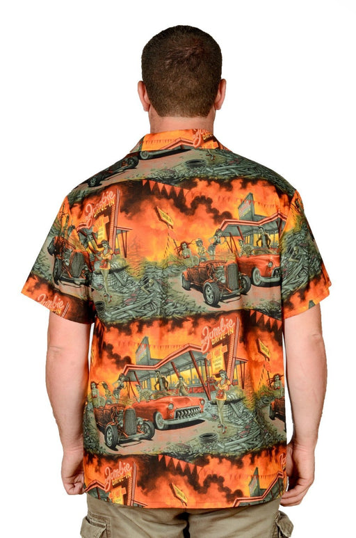 Zombie Drive In Retro Pattern - Hawaiian Shirt - Artfest Ontario