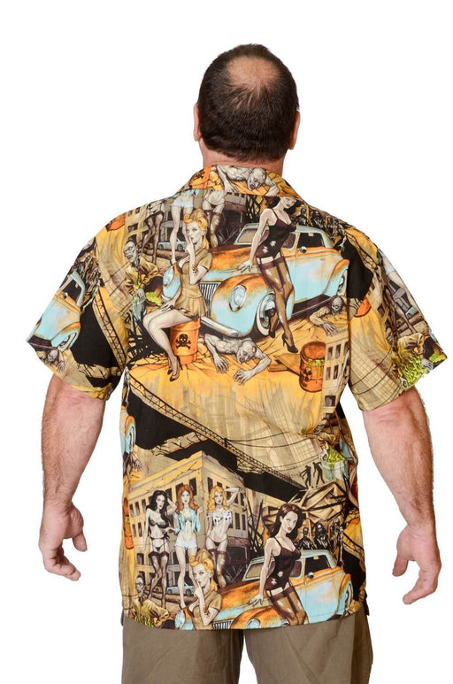 Zombie Retro Pattern - Hawaiian Shirt - Artfest Ontario - Joe-Feak - Clothing & Accessories