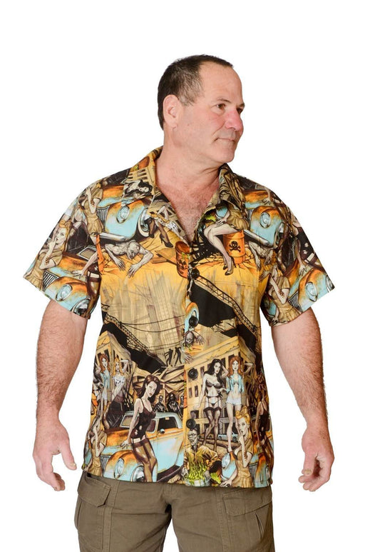 Zombie Retro Pattern - Hawaiian Shirt - Artfest Ontario - Joe-Feak - Clothing & Accessories